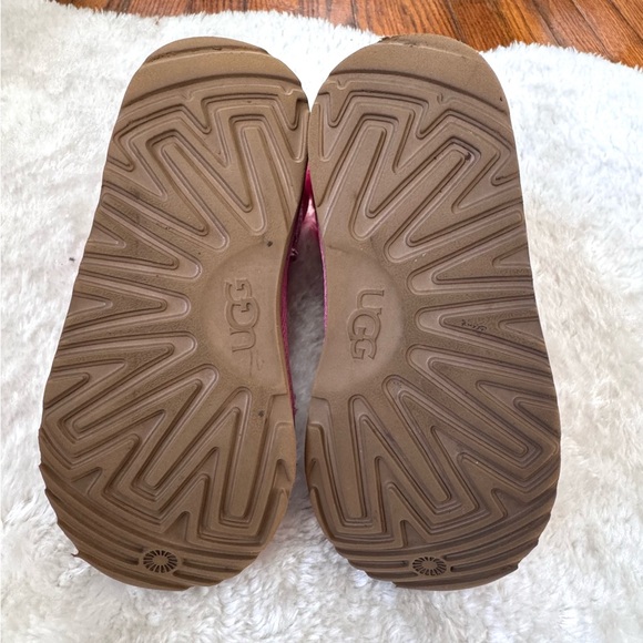 Ugg Mini Pink Bailey Bow II Little Kids Sz 12 - Picture 8 of 9